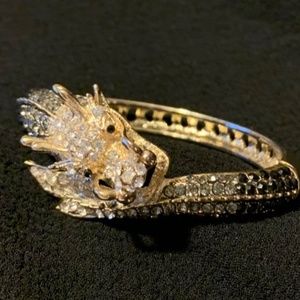 Rhinestone Dragon Bangle Bracelet